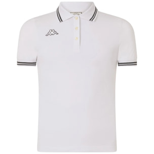 Polo Shirts Kappa Donna Logo Maltax Wss Slim Bianco