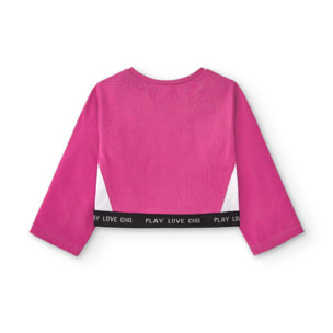 T-shirt Fucsia Per Bambina