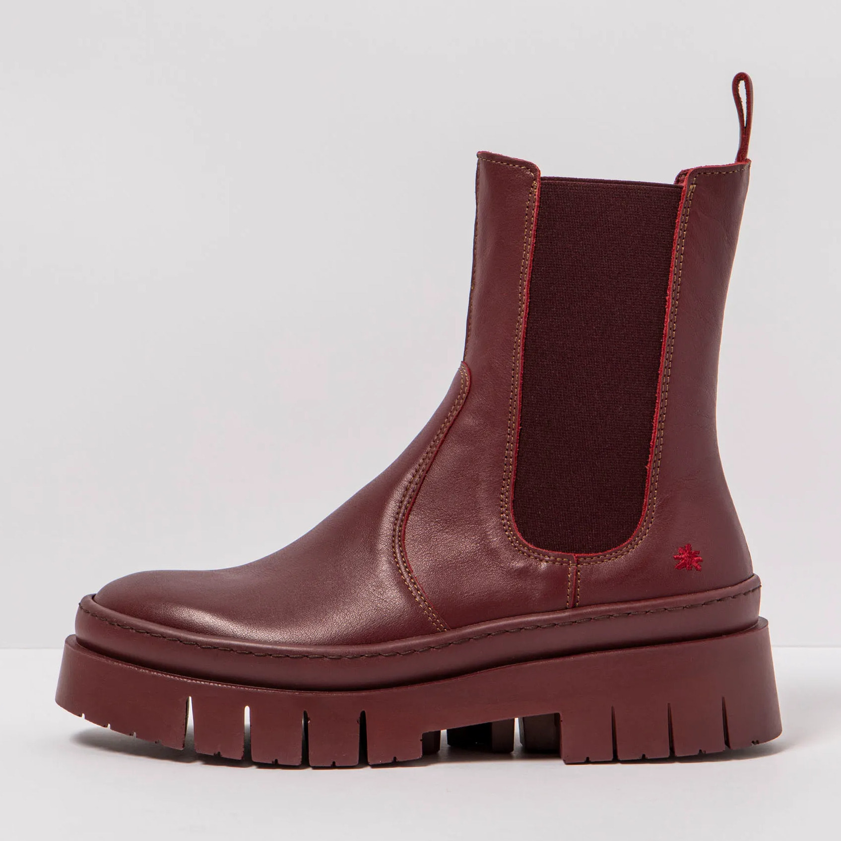 Botines 1954 NAPPA BURDEOS/AMBERES color Burdeos