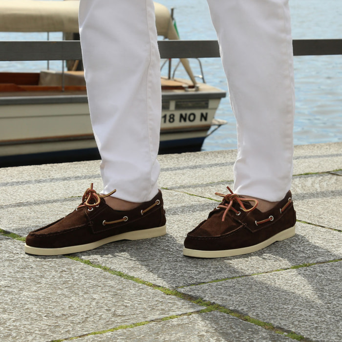 Zapatos Náuticos para Hombre - Duca di Morrone Santiago Suede Brown