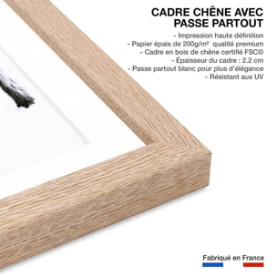 Affiche enfant jumelles  Affiche sous cadre bois