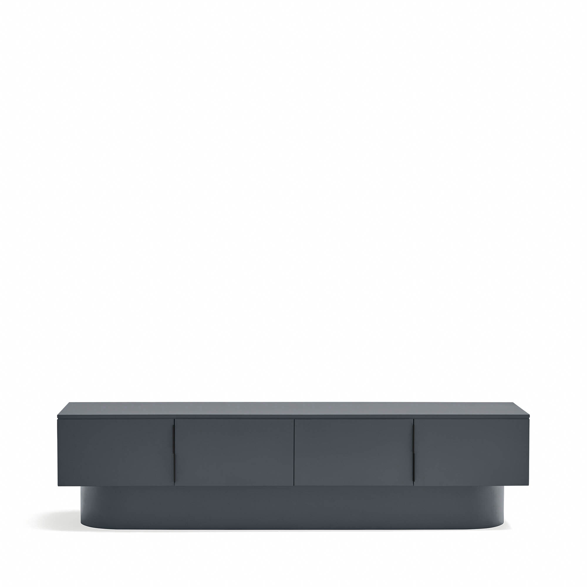 Mueble de televisión Totem 4 puertas gris antracita