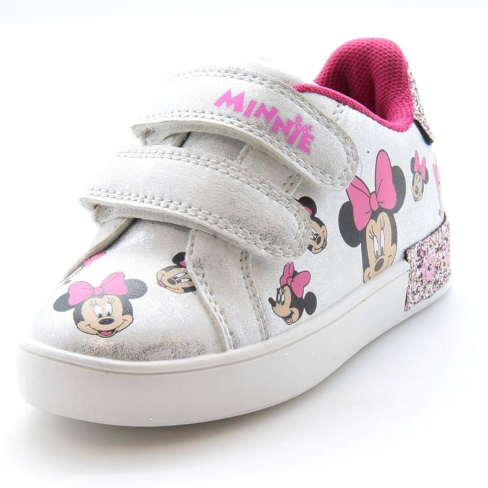 Scarpe Minnie Sneakers Basse Rosa con Glitter Lei Minnie