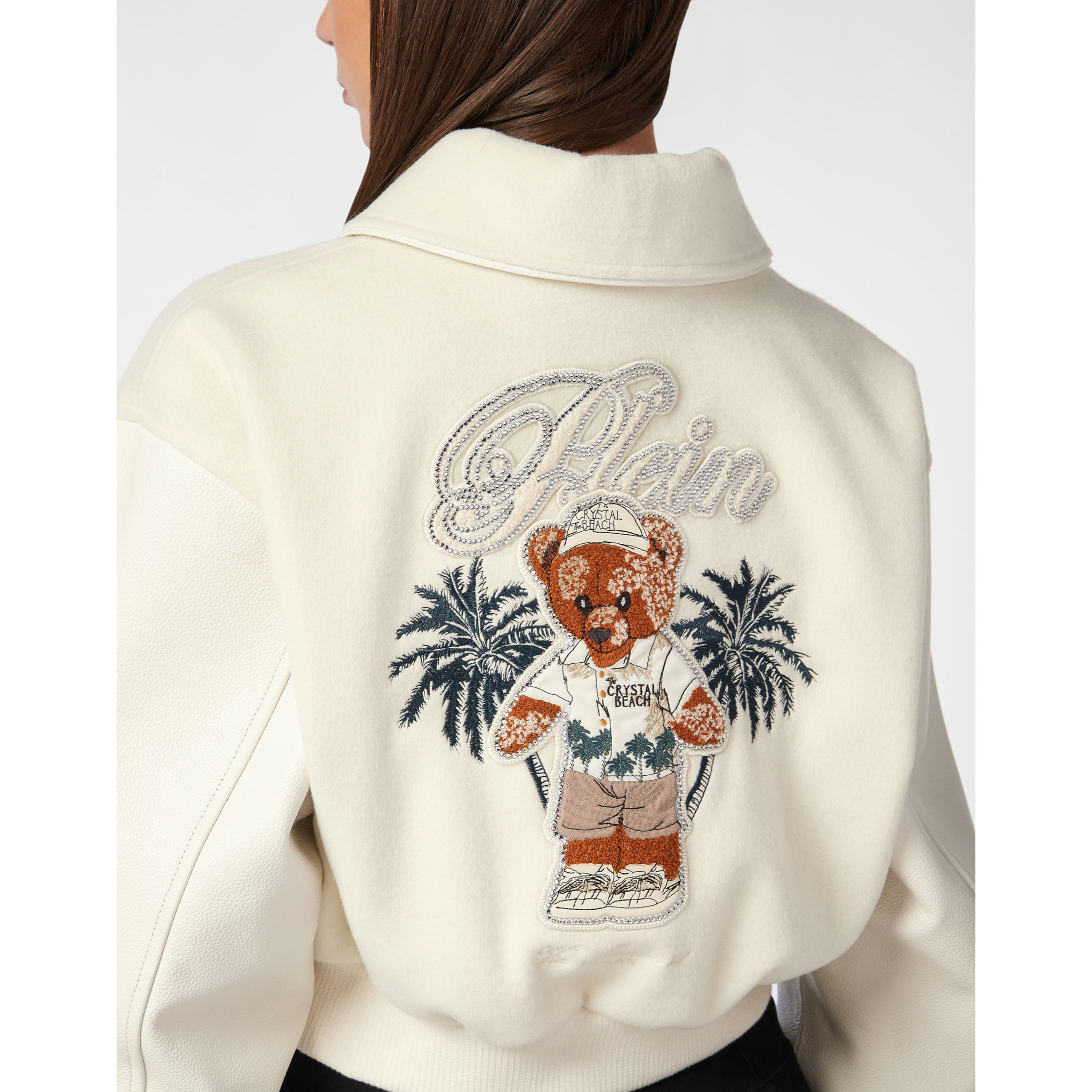 PHILIPP PLEIN Bomber de cuero TEDDY