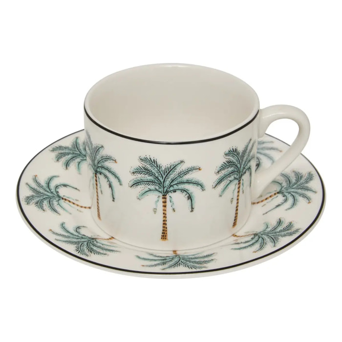 Coffret de 2 tasses avec coupelles Palm Resort 20cl