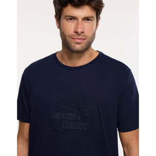 Camiseta Manga Corta Azul Marino - Steady