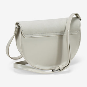 Bolso bandolera piedra con solapa y flecos