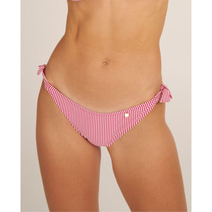 Braga de bikini clásica con lazos y estampado de rayas