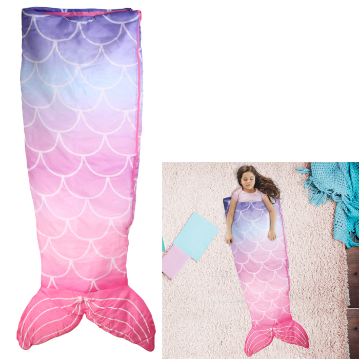 SAC DE COUCHAGE SIRENE ENFANT 140X60