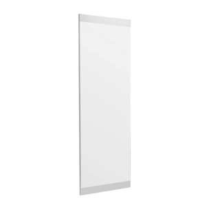 Specchio Dprenn, Specchiera, Articolo d'arredo a muro, Decorazione con specchio, 40x2h120 cm, Bianco