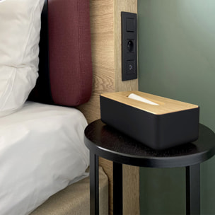 Boite à  mouchoirs KAMLA Bambou Noir mat MSV