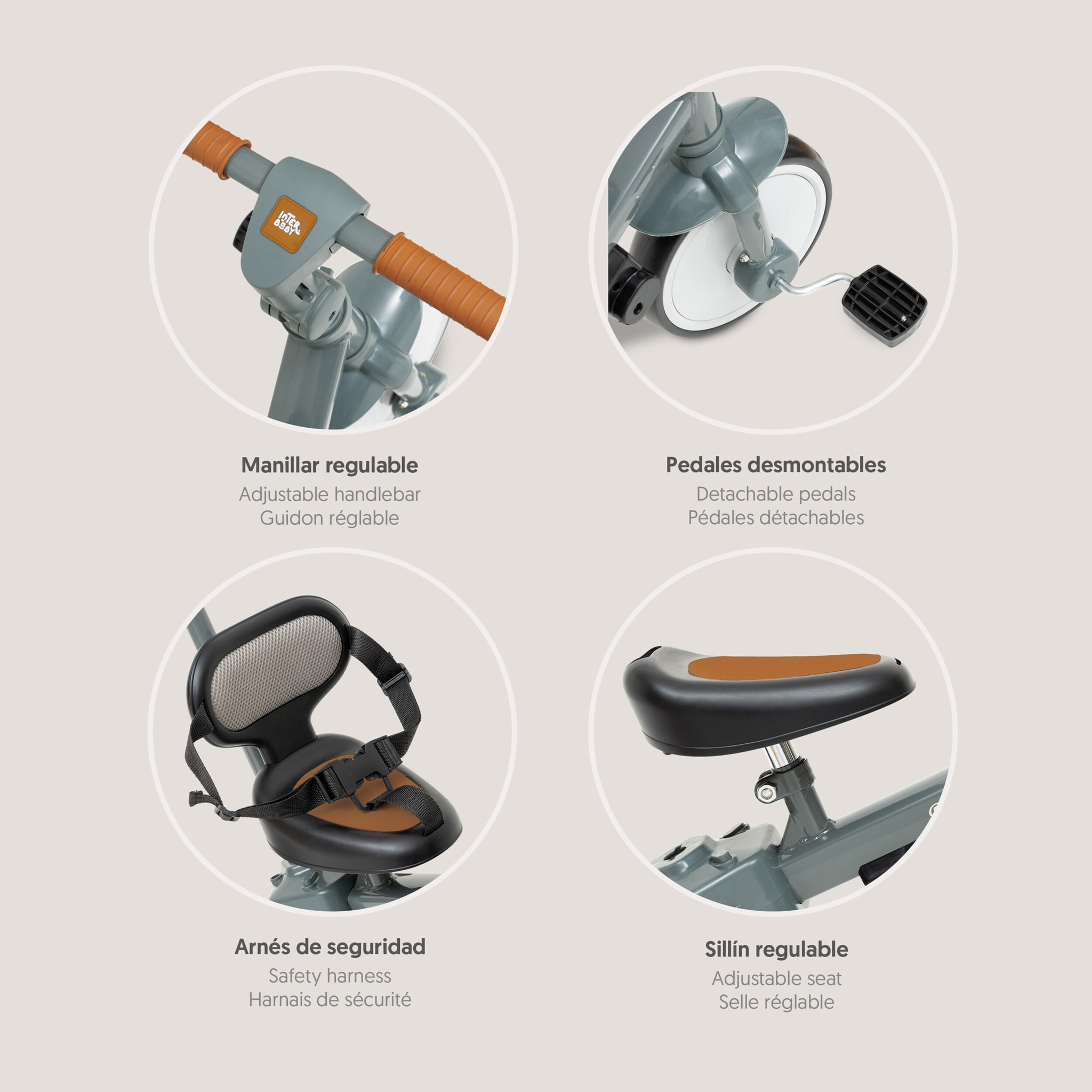 Triciclo Evolutivo Multifuncional para Bebés