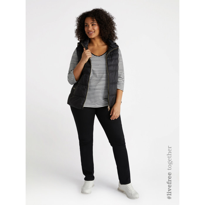 Fiorella Rubino - Chaqueta de plumón sin mangas con relleno Sorona® Aura - Negro