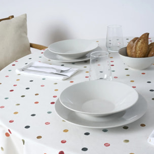Nappe ronde anti-taches Boo Pois