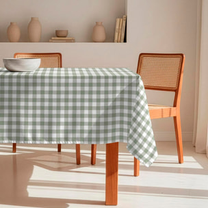 Nappe anti-taches Alcazar Vert - 100% coton -