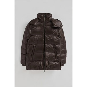 Chaqueta de plumas Ofelia marrón con logo Polo Club