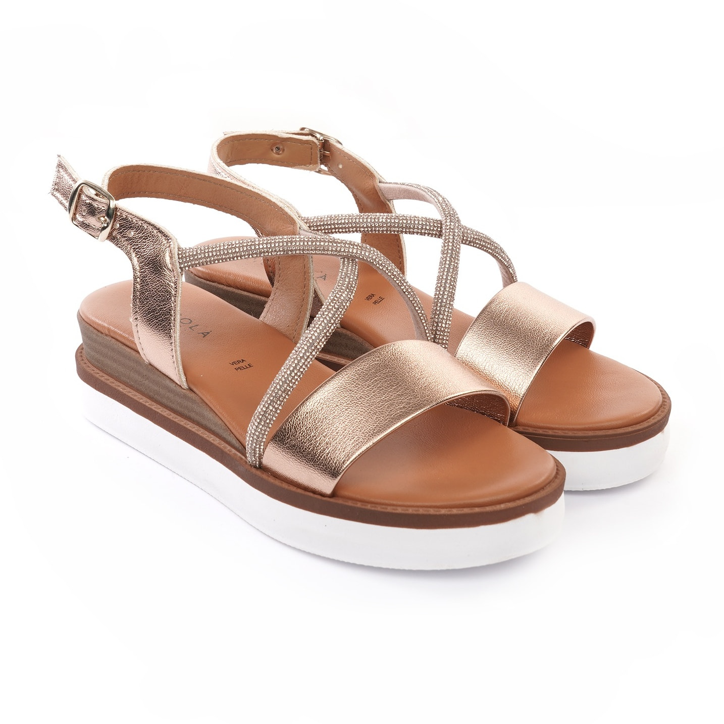 SANDALO ZEPPA BRILLANTINI RAME