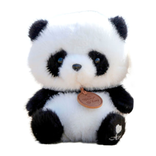 Peluche extrasuave y mullido. Diseño panda. 17 cm.