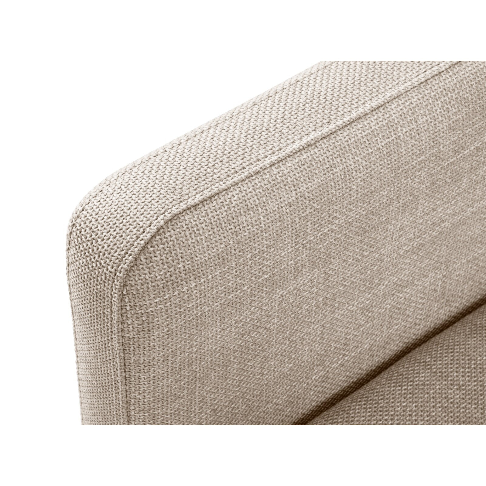 Canapé d'angle gauche convertible avec coffre de rangement "Yanis" 4 places en tissu structurel beige