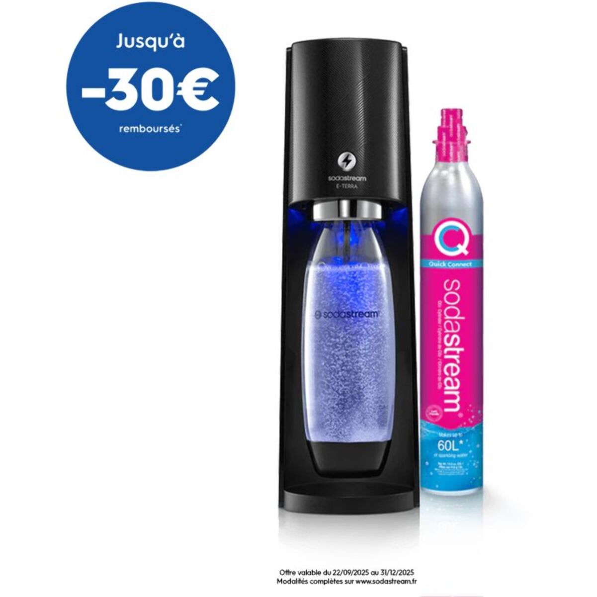 Machine à soda SODASTREAM E-TERRA noire