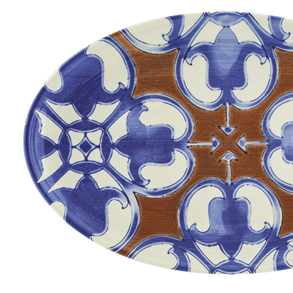 Piatto da portata ovale Ravello in ceramica sottosmalto