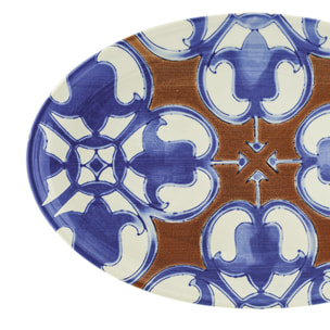 Piatto da portata ovale Ravello in ceramica sottosmalto