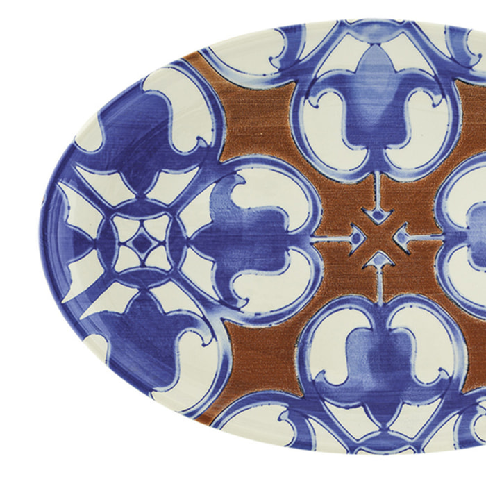 Piatto da portata ovale Ravello in ceramica sottosmalto