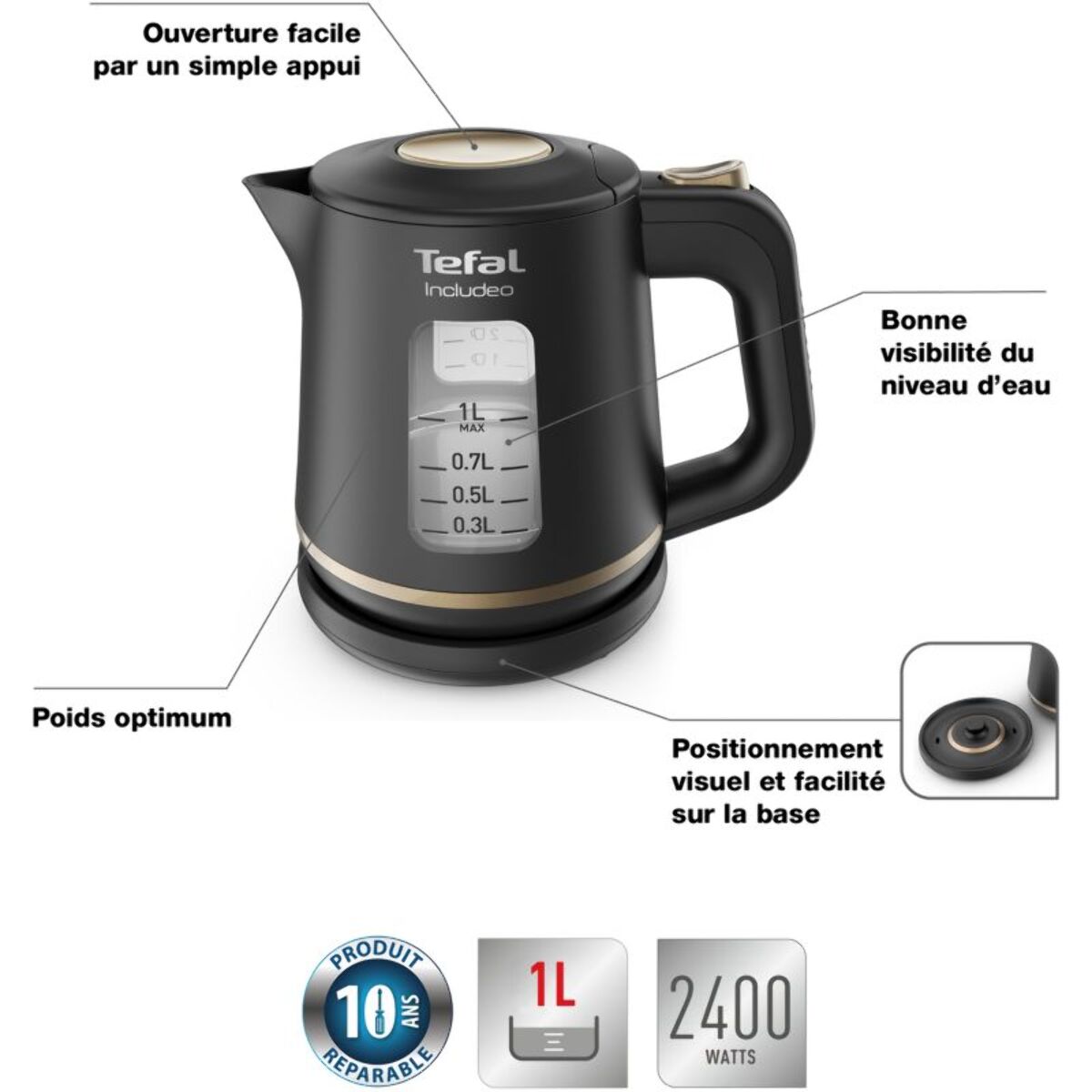 Bouilloire TEFAL KI533811 INCLUDEO