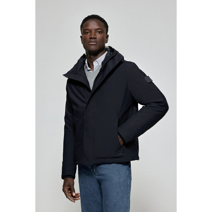 Giacca Mackey Jacket blu marino con cappuccio fisso e particolari Polo Club
