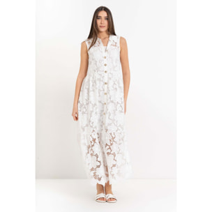 Kocca - Abito chemisier maxi in pizzo Donna