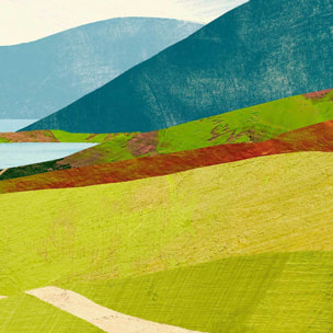 Papier peint panoramique randonnée solitaire Intissé