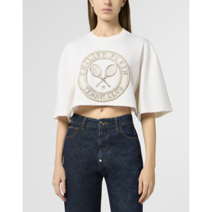 PHILIPP PLEIN Cropped T-Shirt Tennis Club