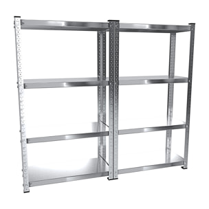 2 Scaffali In Metallo Scaffale Alta Portata Con 4 Ripiani Regolabili Ideale Per Garage Officina Cantina Capannone Magazzino Design Modulare 150 cm