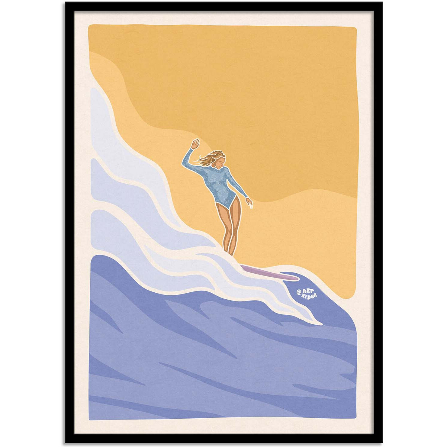 Affiche - Surf on a cloud - Art Rider