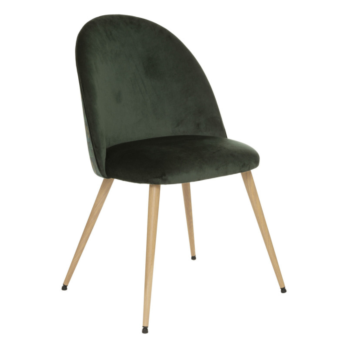 Chaise velours "Slano" Atmosphera - Couleur: Vert