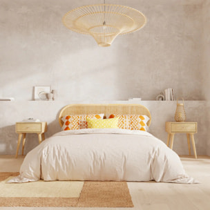 Tête de lit en rotin naturel 140 cm - Navahino