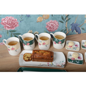 Mugs floral - lot de 4