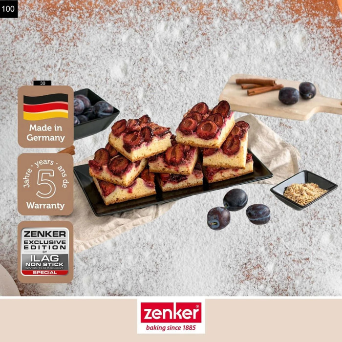 Ensemble de 2 Plaques de four rectangulaire 42 x 29 cm Zenker Black Metallic