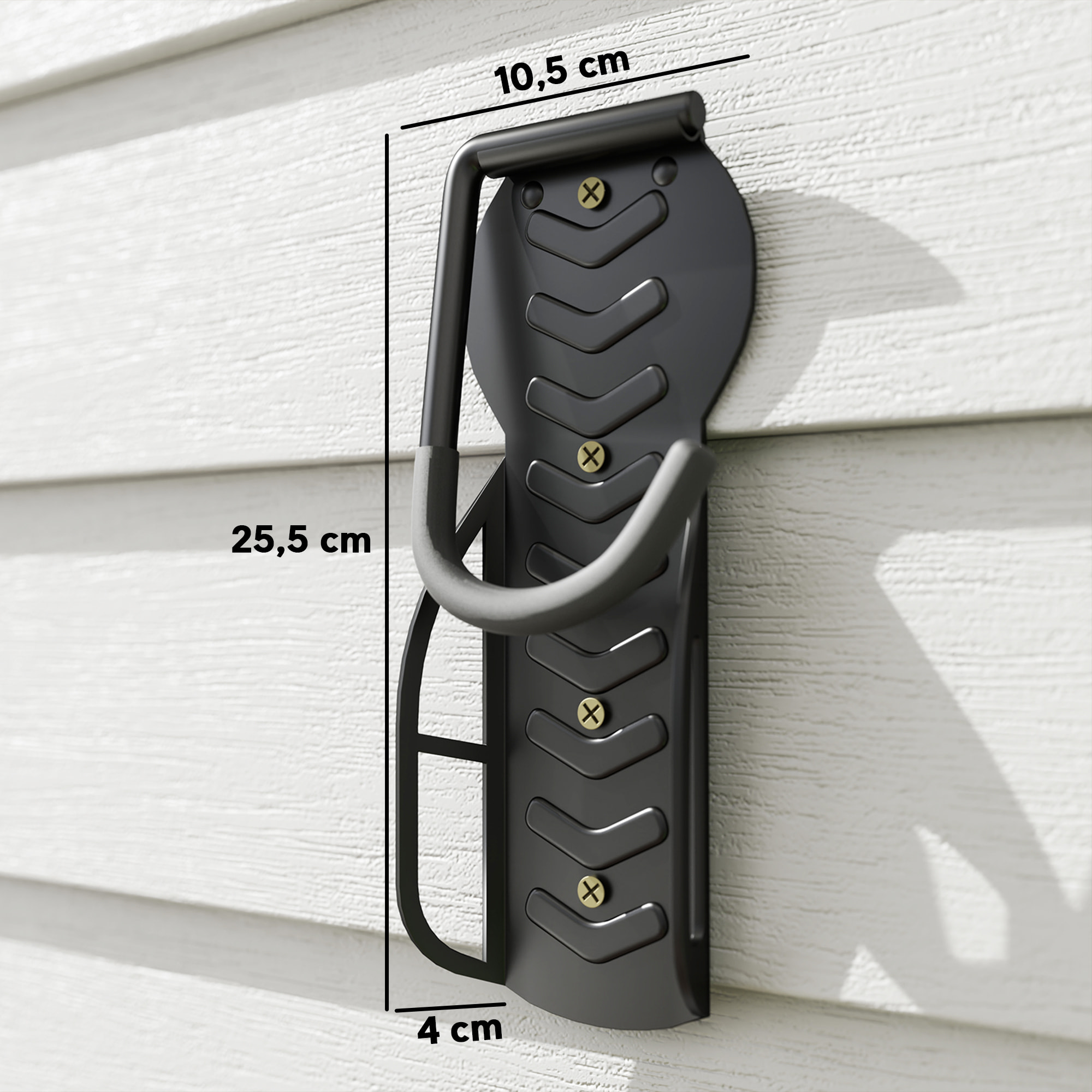 Soportes de Pared para Bicicletas de 4 Piezas, Gancho para Colgar Bicicleta Plegable hasta 30 kg, Portabicicletas de Almacenamiento Vertical con Tornillos, para Casa, Garaje y Sótano, Negro