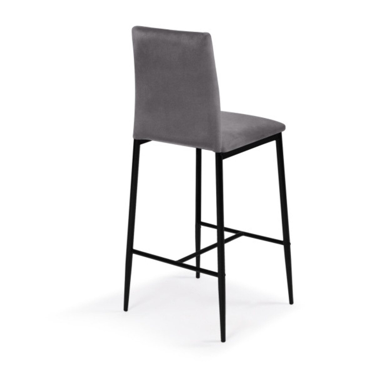 Tabourets de bar Jade velours gris foncé - lot de 2