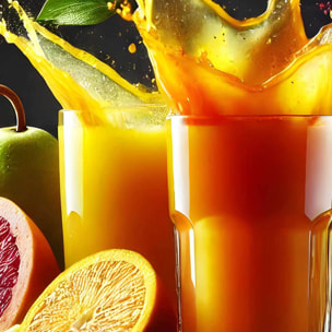 Affiche encadrée jus de fruits exotiques Affiche + cadre en métal - Noir