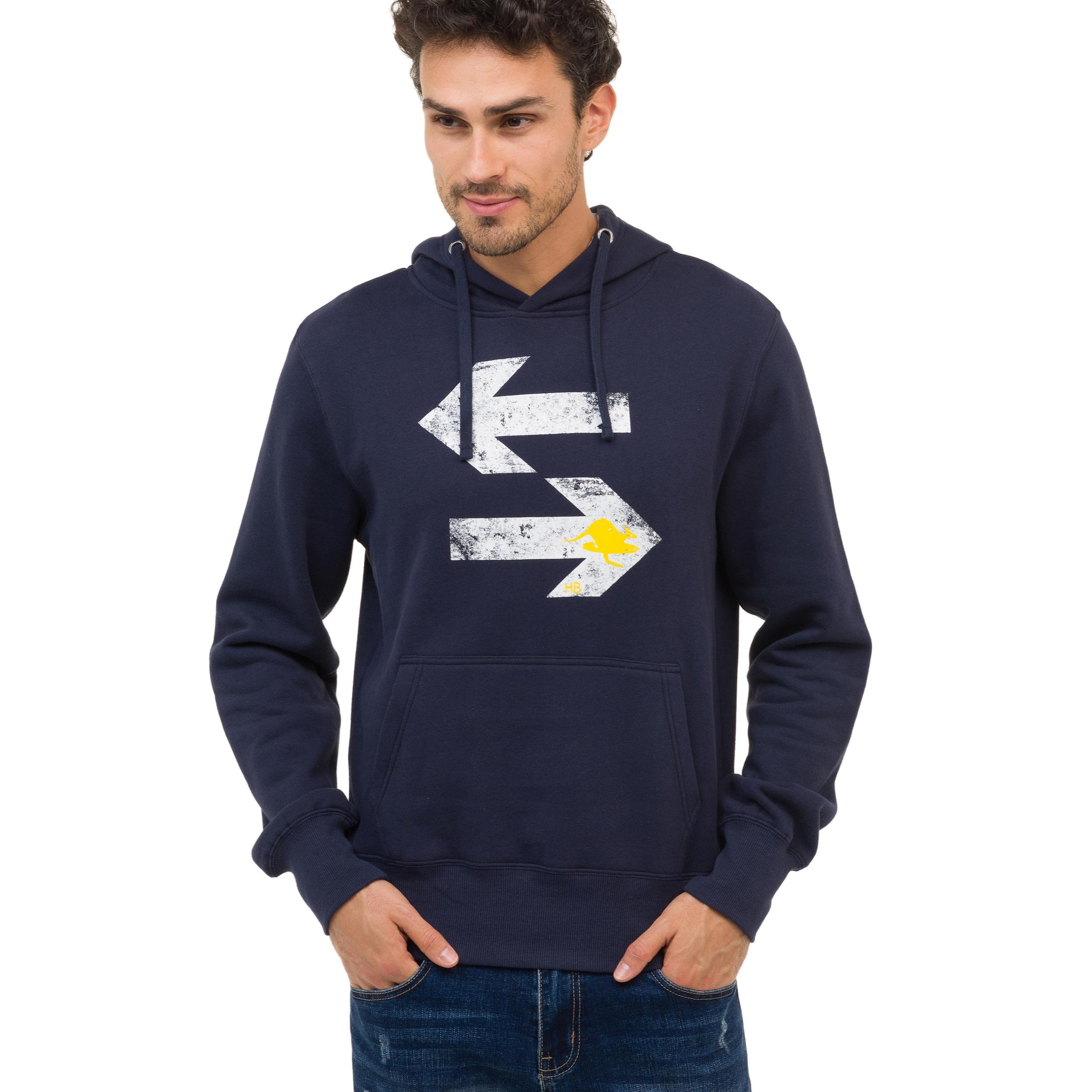 Sudadera Hot Buttered con capucha DIRECTION de color azul marino