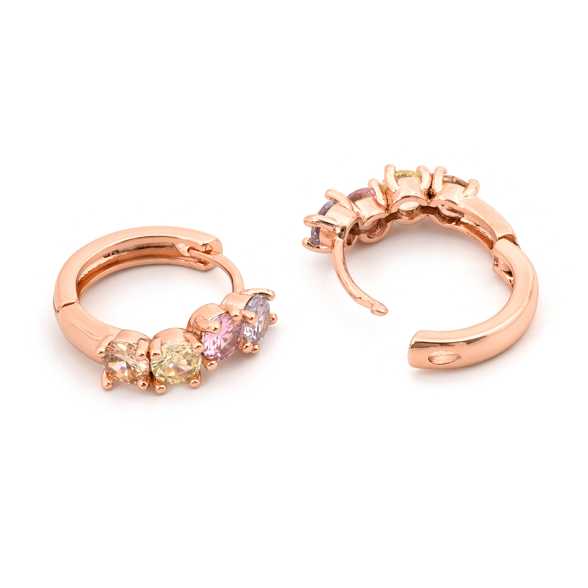 Pendientes Zamza acabado oro rosa 18k