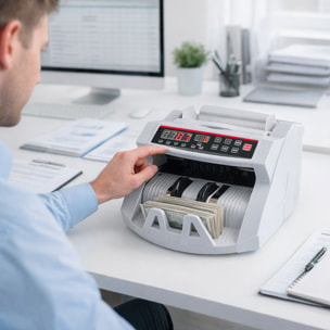 Conta Banconote Professionale Con Display LED E Rilevatore Banconote False UV/MG 1000 Banconote Al Min Display Esterno Remoto