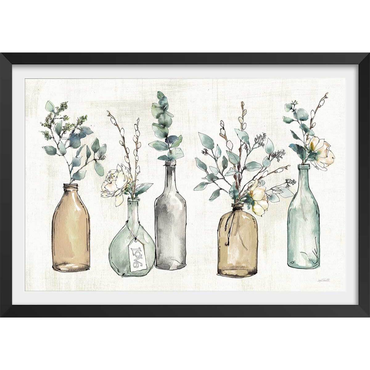 Affiche Boutures d'été Affiche + cadre en bois - Noir