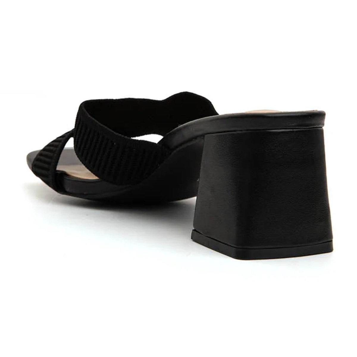 Sabot cross-strap in tessuto - NERO