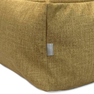 Puff desenfundable MAYA ocre 50x50x25 cm. Disponible en varios colores
