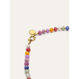 Collar Bali Stones Acero Baño Oro