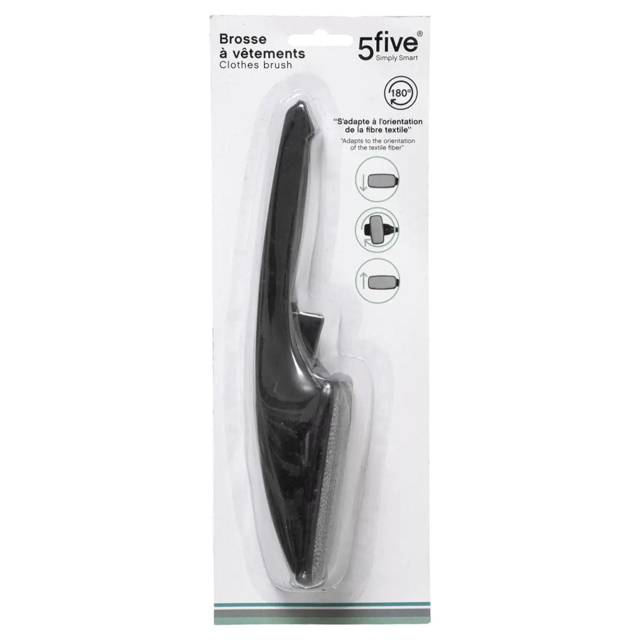 Brosse à vêtements rotative noir
