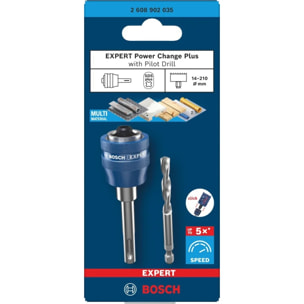Adaptateur pour scie cloche Powerchange SDS-Plus avec foret central HSS-G 7,15 x 45 x 85 mm - BOSCH - 2608902035